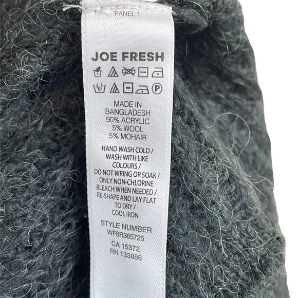 Joe Fresh grey charcoal cascade open front flyaway cardigan extra small MSRP 39 - Picture 10 of 12